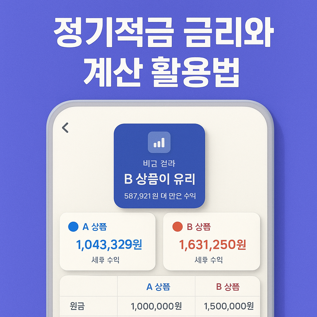 적금 이자 계산기, 정기적금 금리와 이자 계산법 관련 가이드