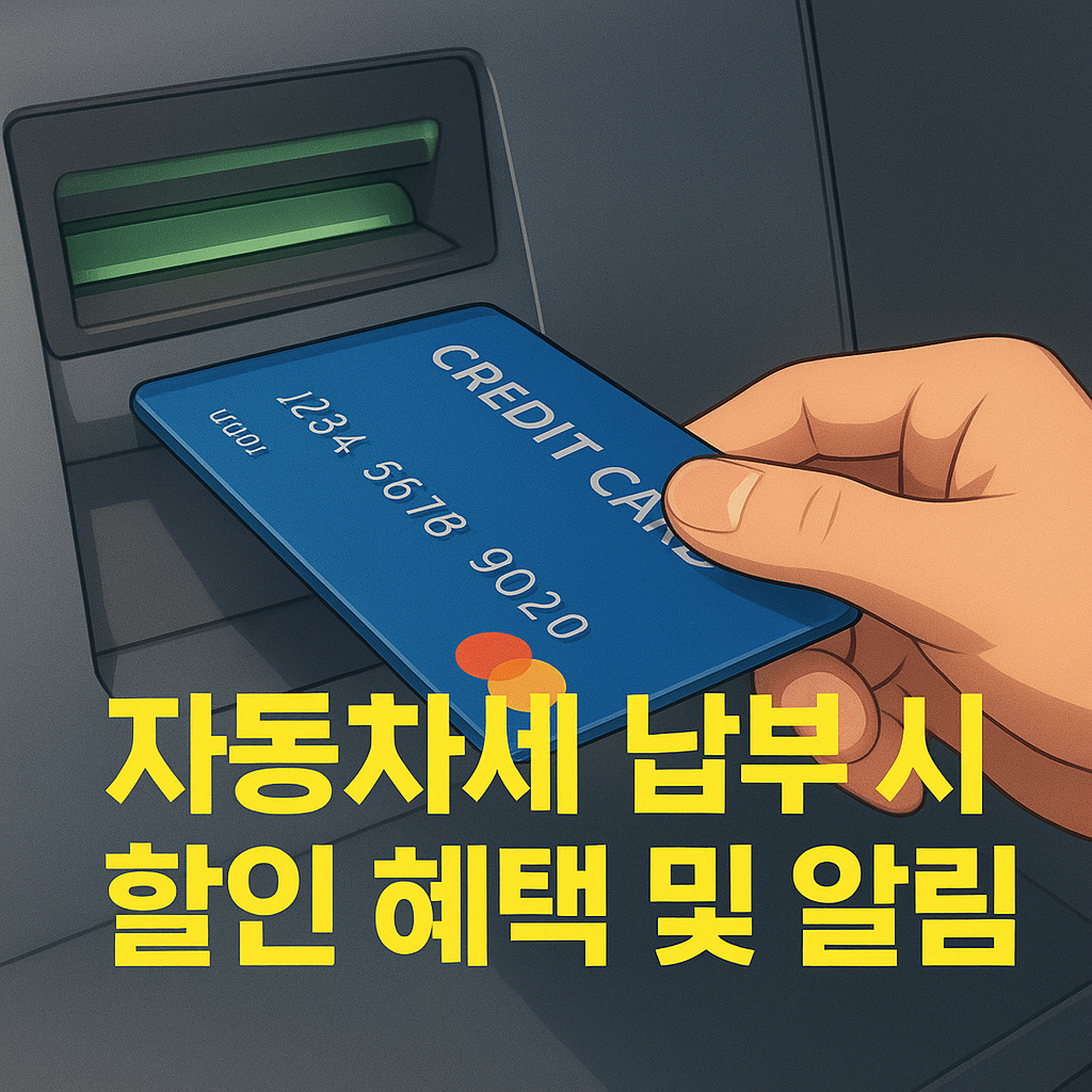 자동차세 납부 시 할인 혜택 및 알림