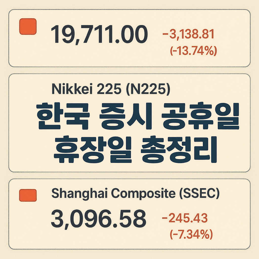 한국 증시 휴장일, 주식시장 개장일과 공휴일 휴장일 관련 정리