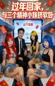 Bìa truyện Ăn Tết Về Nhà, Cùng Ba Người Cô Gái Trẻ Chen Nằm Mềm thể loại Đô Thị