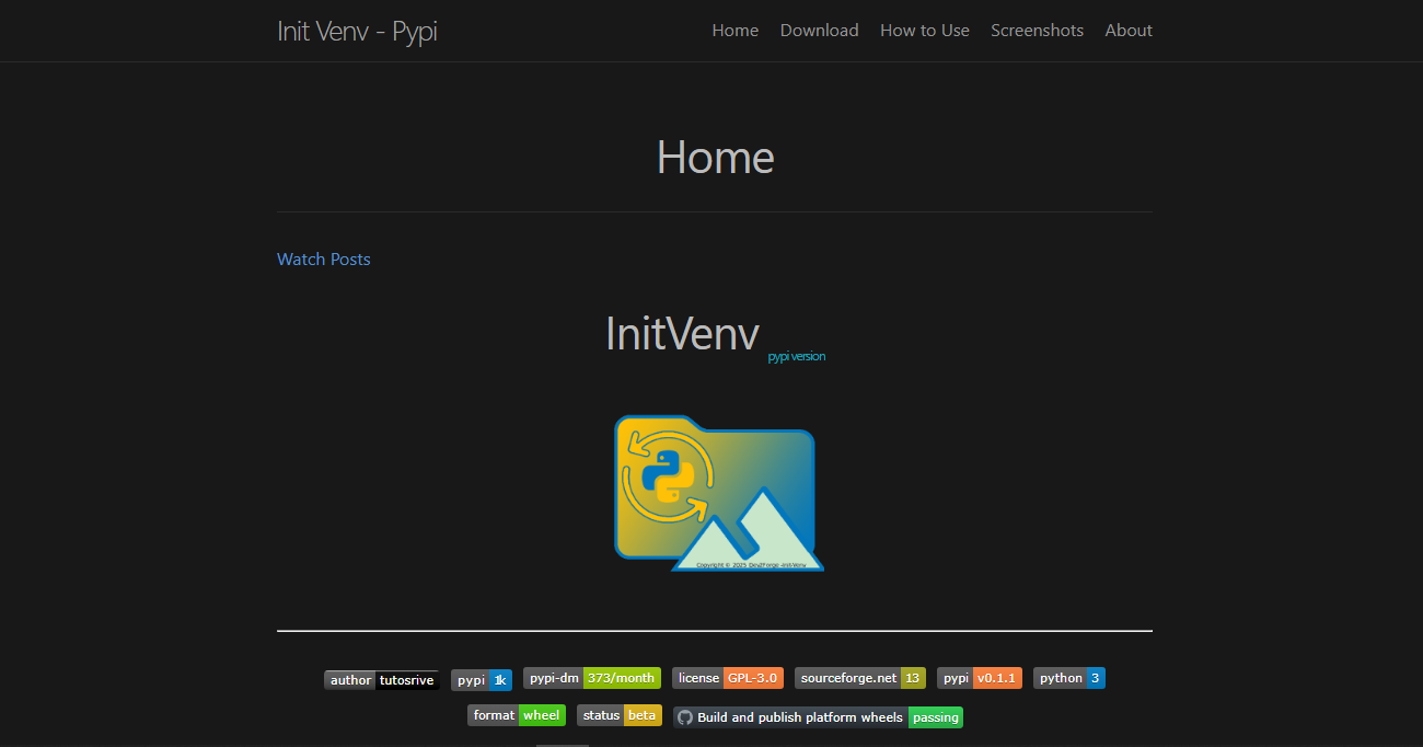 InitVenv Tag Preview