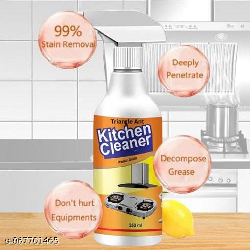 KITCHEN OIL & GREASE STAIN CLEANING REMOVER SPRAY Kitchen Degreaser Cleaner Non Corrosive Multipurpose Product - Removes Oil Grease Food Stains, Chimney Stove Grill, Kitchen Slab, Tiles, Floor, Sink Cleaner Liquid PH Neutral Kitchen Cleane Spray Chimney Cleaner Bathroom Cleaner- 250ml - Anuloria 