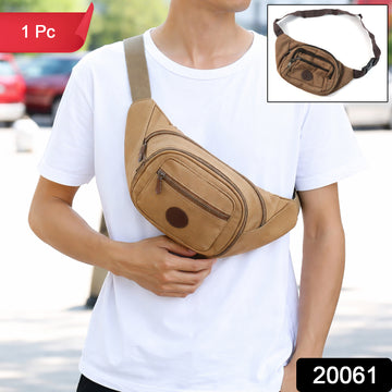 Stylish Canvas Waist Bag for Men & Women (1 Pc) - asshoppie