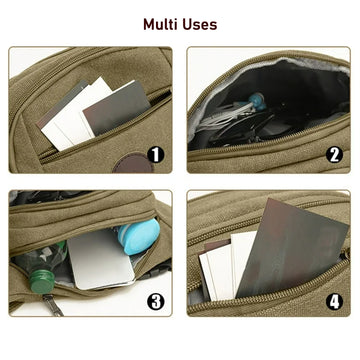 Stylish Canvas Waist Bag for Men & Women (1 Pc) - asshoppie