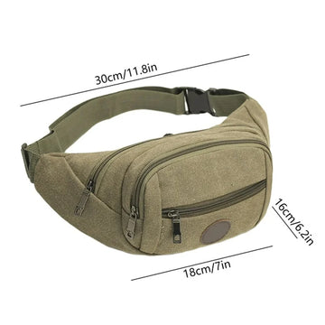 Stylish Canvas Waist Bag for Men & Women (1 Pc) - asshoppie