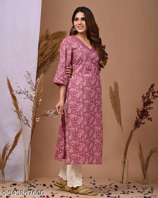 Printed Kurti For Festivals | Women Printed Kurta | New Kurti | Stylish Kurti | Party Wear | Women Latest Kurti | Ladies Stylish printed slim fit Kurti for festivals and wedding party very comfortable and fashionable - Arvia