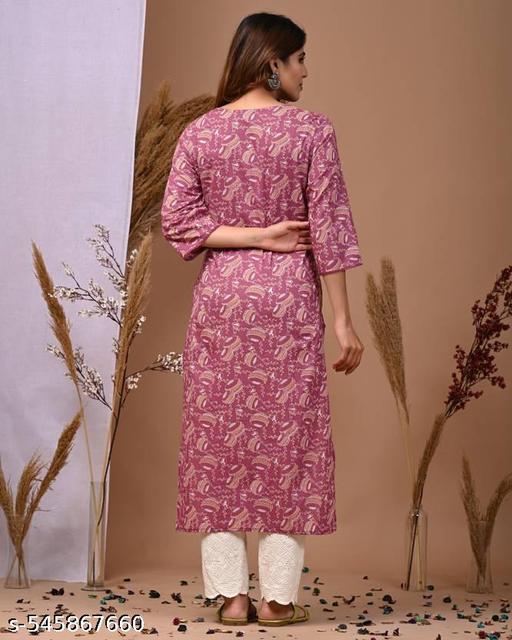 Printed Kurti For Festivals | Women Printed Kurta | New Kurti | Stylish Kurti | Party Wear | Women Latest Kurti | Ladies Stylish printed slim fit Kurti for festivals and wedding party very comfortable and fashionable - Arvia