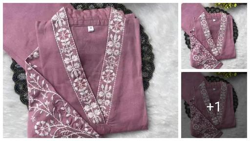 KURTI PANT WITH V NECK EMBROIDERY