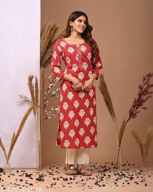 Maroon Blossom Trend Kurti - Arvia