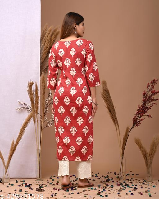 Maroon Blossom Trend Kurti - Arvia
