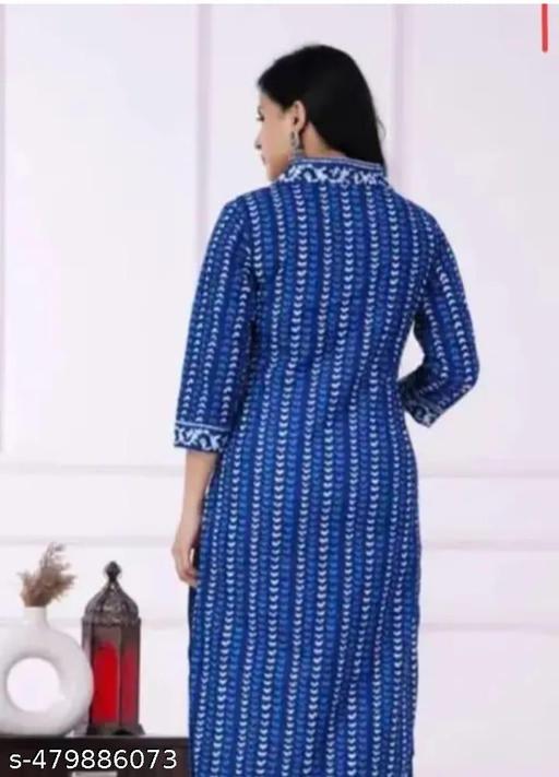 NEW EMBORDE INDIGO SINGLE KURTI/New Pink kurti/White Pink Single Kurti /Kurti under 300/Stylish Kurti/New Kurti/Kurti for Women/Kurti For Ladies/v neck kurti/ v neck kurti set /kurti for women - Arvia