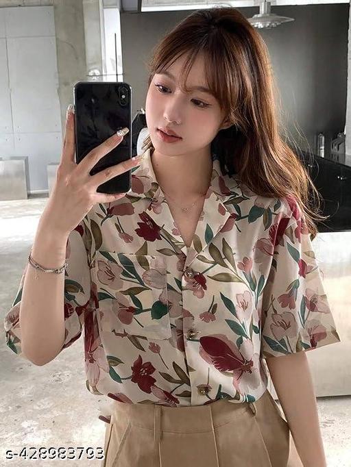 New stylish |Oversized Shirt for Women | Shirt for Women Stylish Western | Women Long Shirt | Floral Printed | Daily Wear| Trending  - Arvia