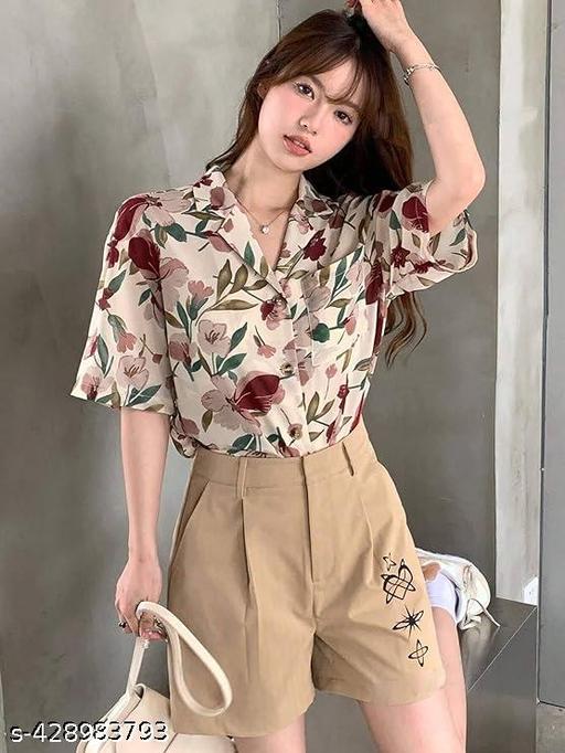 New stylish |Oversized Shirt for Women | Shirt for Women Stylish Western | Women Long Shirt | Floral Printed | Daily Wear| Trending  - Arvia