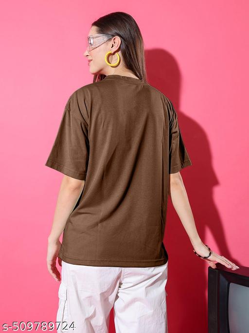 Pretty Fashionaista Trendy Oversized Loose Tshirt For Women - Arvia