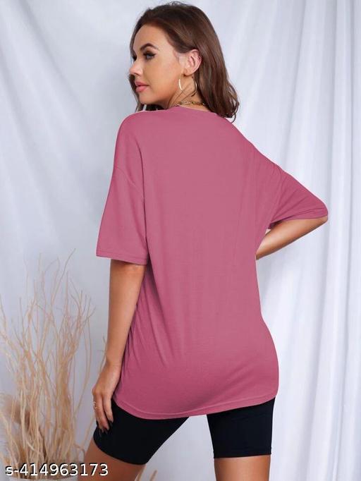 Trendy Oversized Tees Women Tshirt Printed  - Arvia