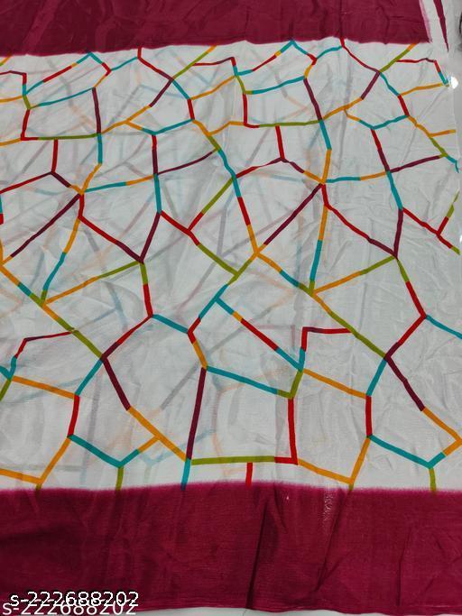 best satin silk printed daily wear saree - Arvia