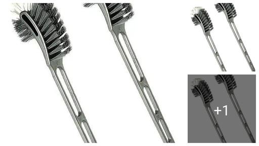 Double Hockey Toilet Brush  Sliver Pack of 2