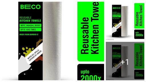 Beco Eco-Friendly Reusable Kitchen Towel Roll - 20 Sheets