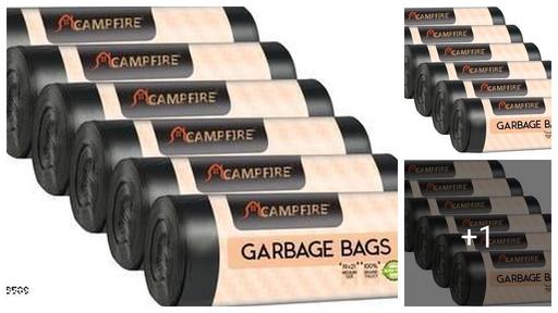 Campfire Biodegradable Trash Bags, Extra Strong Garbage Bags Unscented, Size Expanded Medium 10 L Garbage Bag Pack Of 180  (180Bag )
