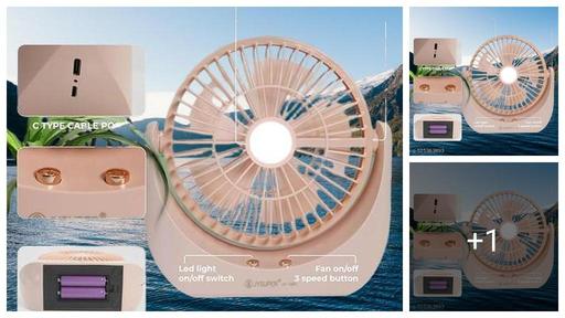 Table fan Powerful Rechargeable Table Fan with LED Light, Table Fan for Home, Table Fans, Table Fan for Office Desk, Table Fan High Speed, Table Fan For Kitchen (1880)