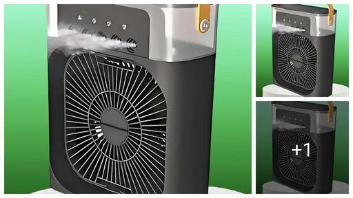 Mini Evaporative Cooler with 7 Colors LED Light, 1/2/3 H Timer, 3 Wind Speeds_