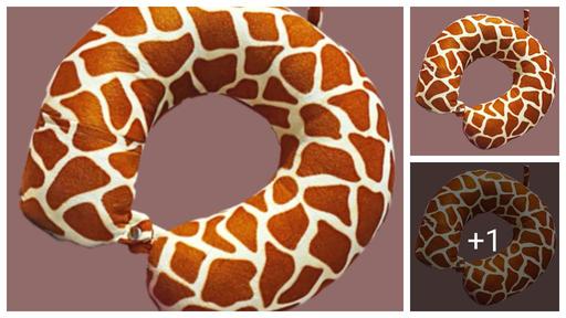 Trendy Orthopedic Neck Pillow Luxurious Soft U-Shape Giraffe Printed Neck Pillow for Travel – Experience ultimate comfort with this premium travel pillow, designed to support your neck and relieve pain during long journeys. portable, and perfect for flights, road trips, and home use.