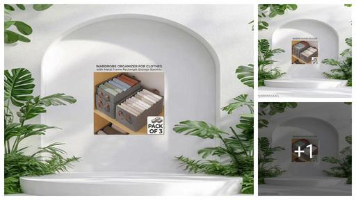 3pcs Multifunctional Closet Organizer – Space-Saving Storage for Clothes, Blankets, and Accessories (Set of 3)