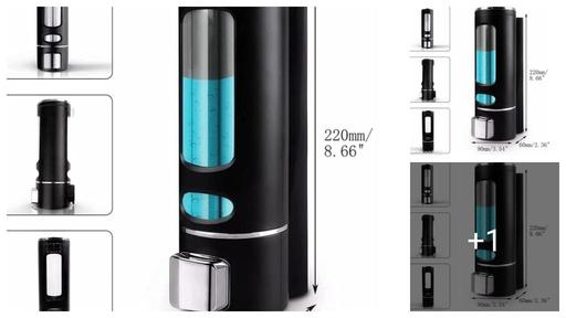 Premium Black Liquid Soap Dispenser for Bathroom & Kitchen | Refillable Hand Wash, Dishwash & Sanitizer Pump Bottle | Stylish Durable Plastic Soap Pump