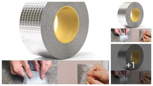 Aluminum TAPE Adhesive Foil Tape | Heavy Duty Waterproof & Heat Resistant Sealant | Reflective Insulation Tape for Roofing, Pipe Repair, HVAC Ductwork & Window Gaps(2 INCH 5 mm)