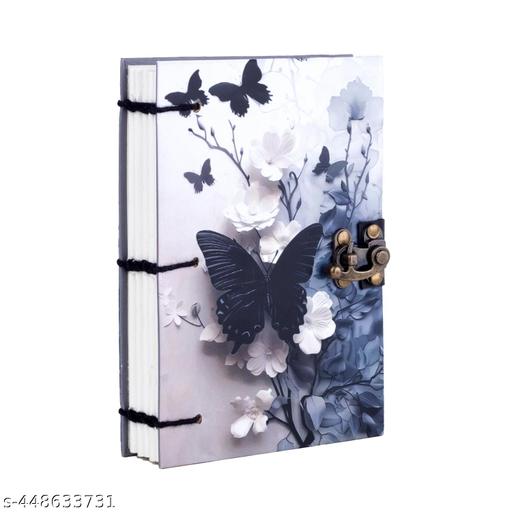 Black Butterfly Printed Beautiful Design Multicolor A5 200 Pages - Nova Cart