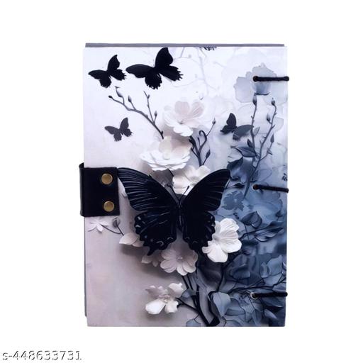 Black Butterfly Printed Beautiful Design Multicolor A5 200 Pages - Nova Cart