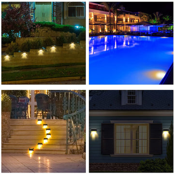4-Piece Solar Waterproof Garden, Stair & Railing Lights - Nova Cart
