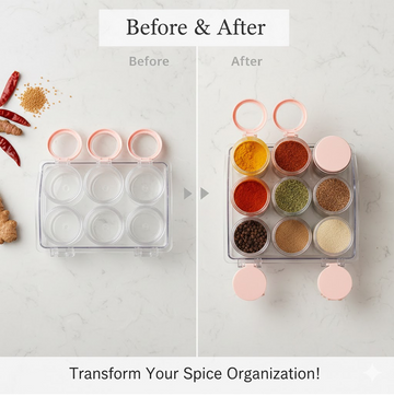 Plastic Spice Jars (6 pcs, 14x22x8cm, Multicolour) - Nova Cart