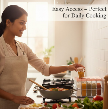 Plastic Spice Jars (6 pcs, 14x22x8cm, Multicolour) - Nova Cart