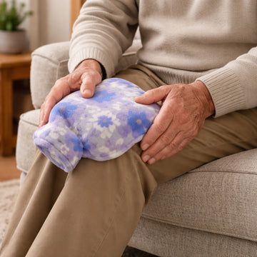 Floral Printed Soft Plush Hot Water Bag And Cover (19x12 Cm) - Nova Cart