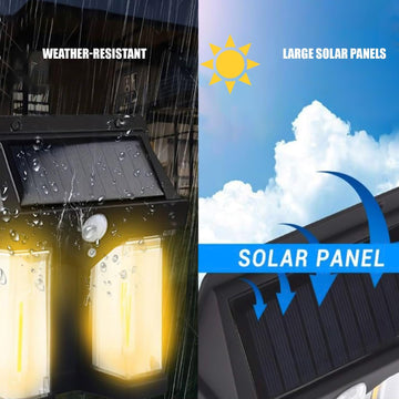 Outdoor Solar Wall Lamp Waterproof High Quality Induction Garden Night Lamp 1 Pc - Nova Cart