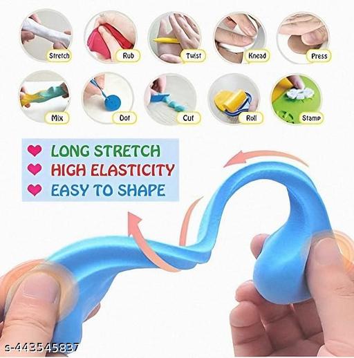 supper soft super light aiir clay 12 colour clay for kids[pack of 3] - Nova Cart