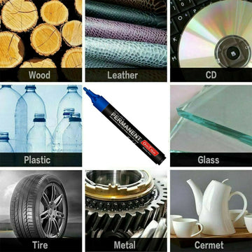 Refillable Permanent Marker Pen – Blue Ink, 10 Piece Combo - Nova Cart