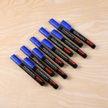 Refillable Permanent Marker Pen – Blue Ink, 10 Piece Combo - Nova Cart