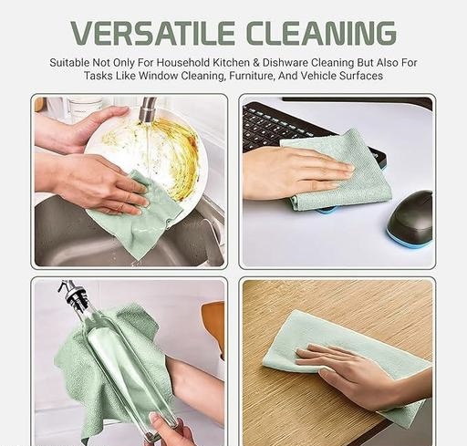  Microfiber Cleaning Cloth Roll 25x25CM – Reusable Tear-Away Towels Washable Super Absorbent Lint Free Cleaning Rags for Kitchen, Car, Garage and Home (Multicolor, 20 Pack) (1) - Zeyoria