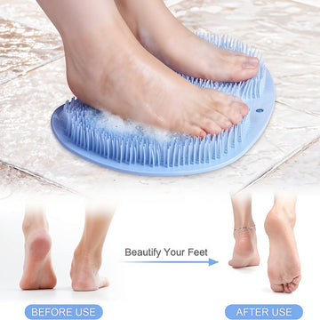 Silicone Bath Massage Cushion – Suction Cup Exfoliating Foot Scrubber & Mat - eefio