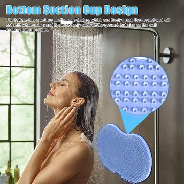 Silicone Bath Massage Cushion – Suction Cup Exfoliating Foot Scrubber & Mat - eefio