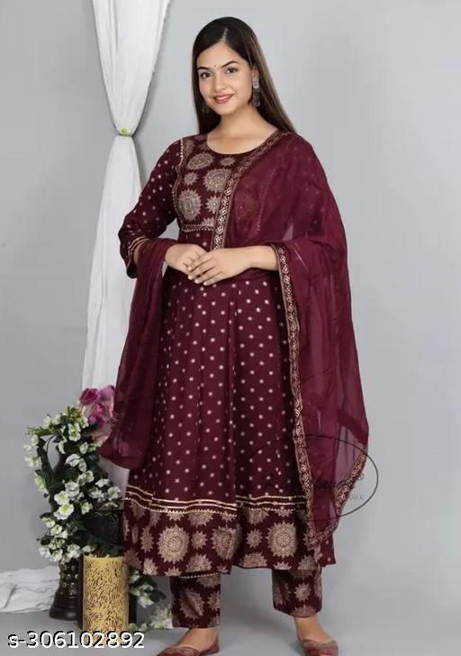 STYLISH POYAL PRINT KURTA,PANT AND DUPATTA - Everinn