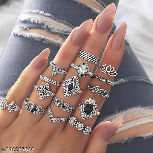 Stylish Silver Plated Rings - Everinn