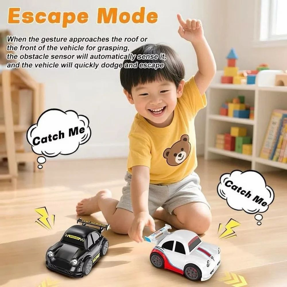 Mini Rc Intelligent Sensor Stunt Car Mini Dream Racing Car Follow Me Escape Mode Fall Resistant Car - Kibzastore