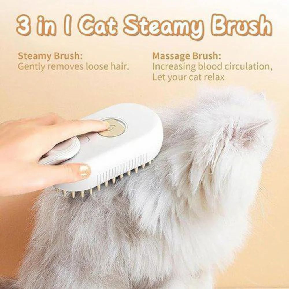 3 In 1 Pet Steam Brush - Kibzastore