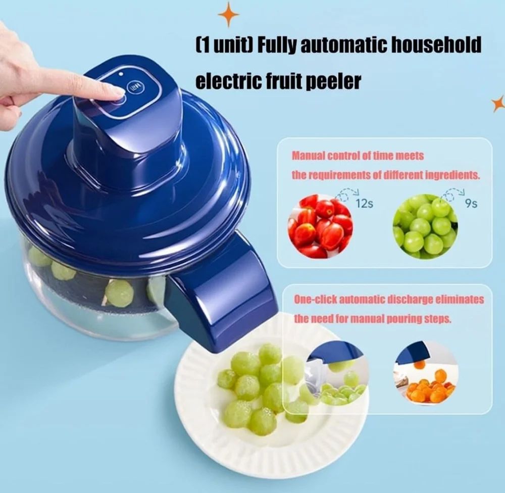 Rechargeable Fruit Vegetable Peeling Machine Grapes Peeler Garlic Peeler Potato Peeler Fruit Peeler - Kibzastore