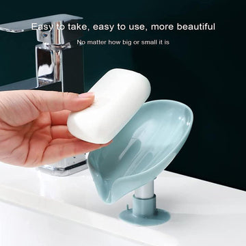 Self Draining Soap Holder for Bathroom Leaf Shape Soap Tray - Kpyard 