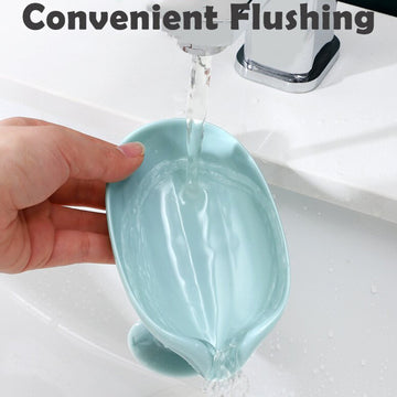 Self Draining Soap Holder for Bathroom Leaf Shape Soap Tray - Kpyard 