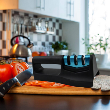 Kitchen Knife Sharpener – Handheld Chefs & Serrated (1 Pc, Chopper Not Included) - Kpyard 